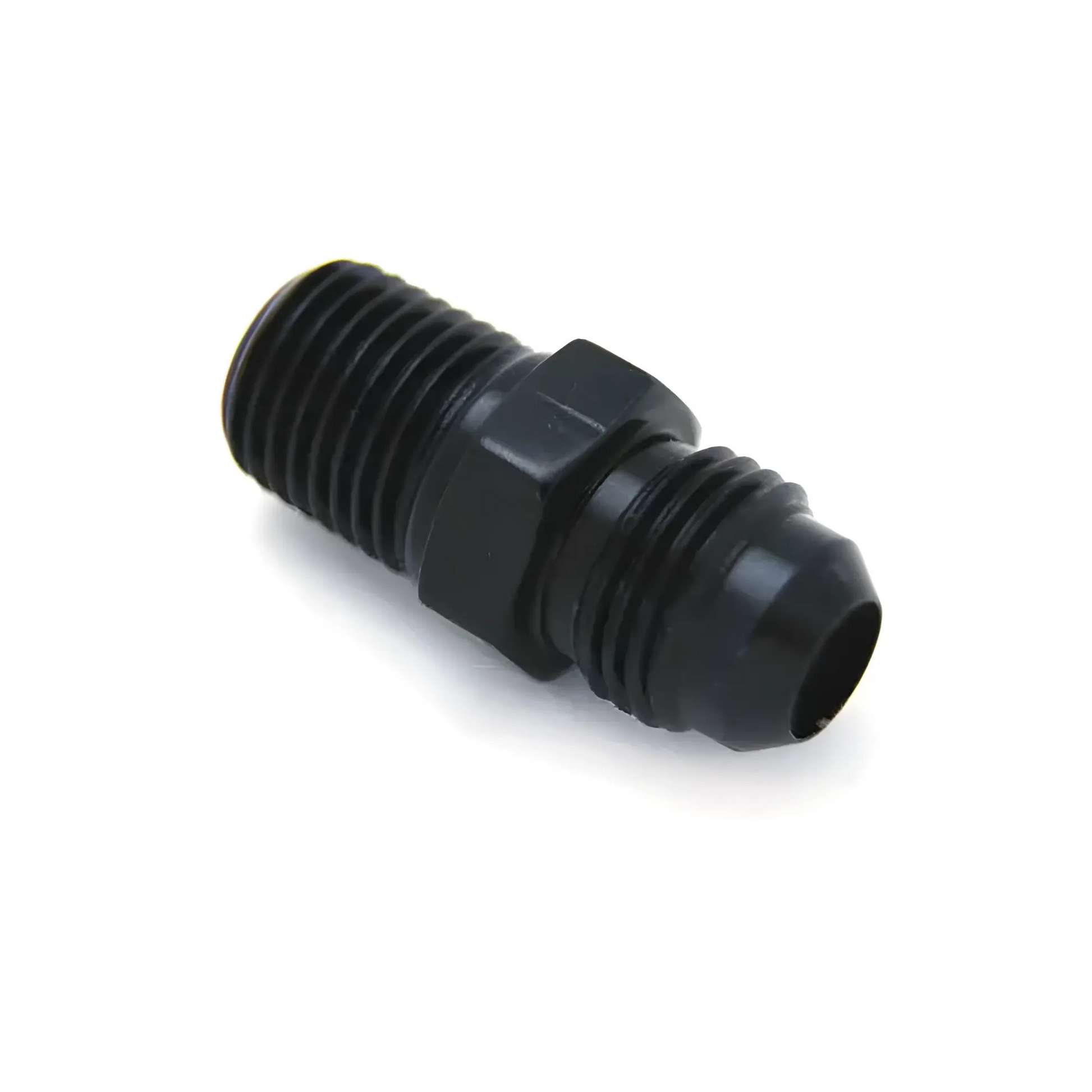 Nitrous Outlet 1/4" NPT x 6AN Straight Fitting - Male/Male (Black)