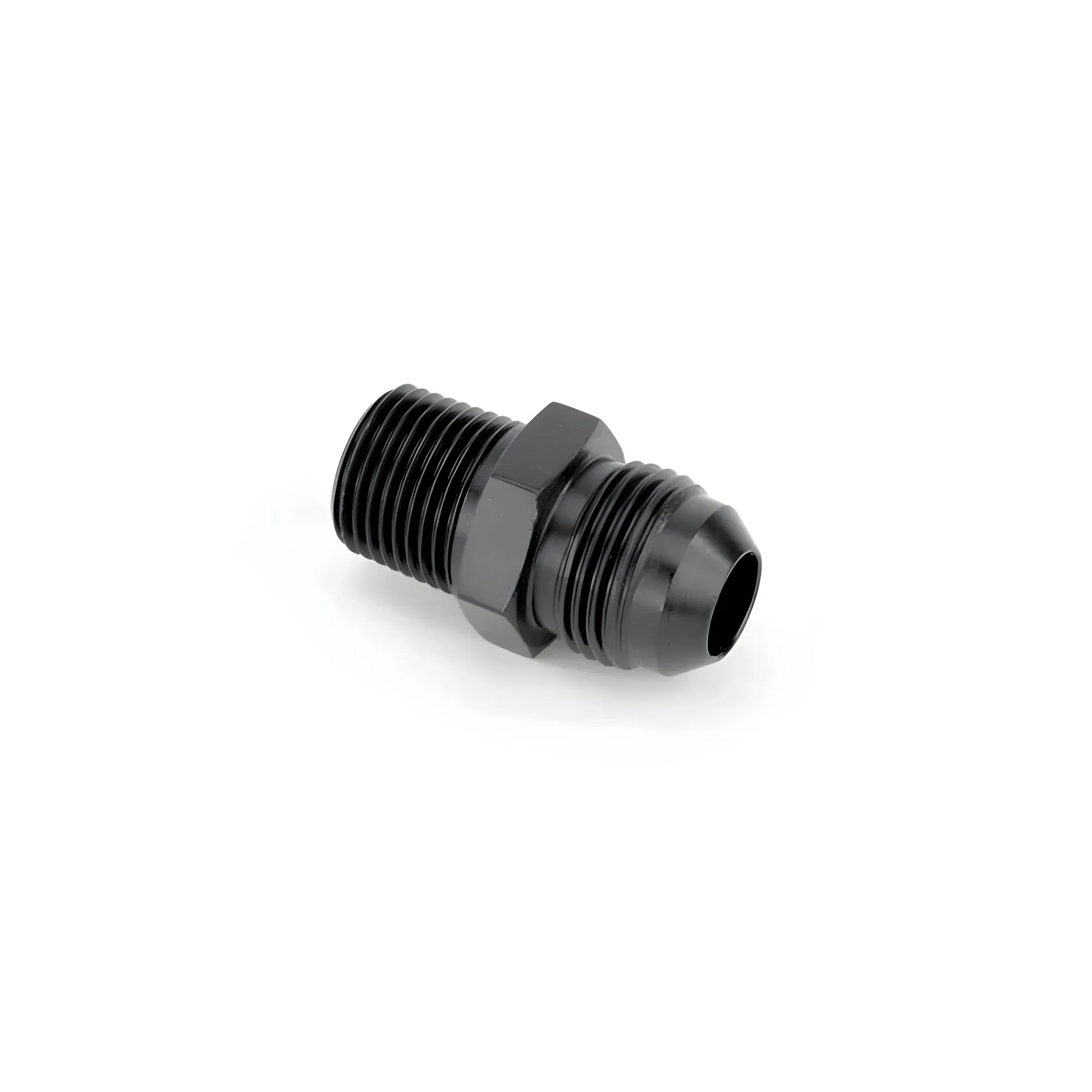Nitrous Outlet 3/8" NPT x 8AN Straight Fitting- Male/Male (Black)