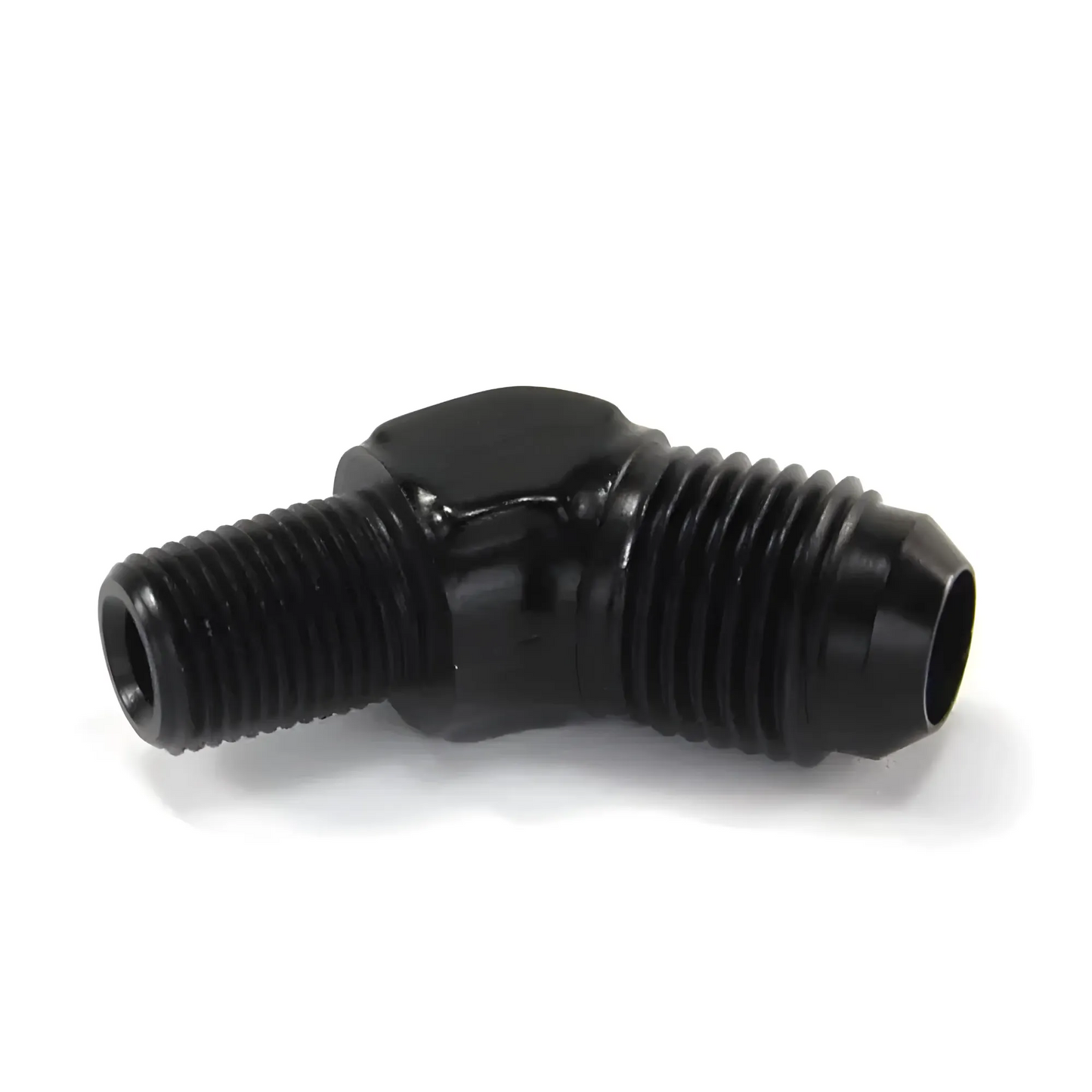 Nitrous Outlet 1/8" NPT x 6AN 45 Degree Fitting - Male /Male (Black)