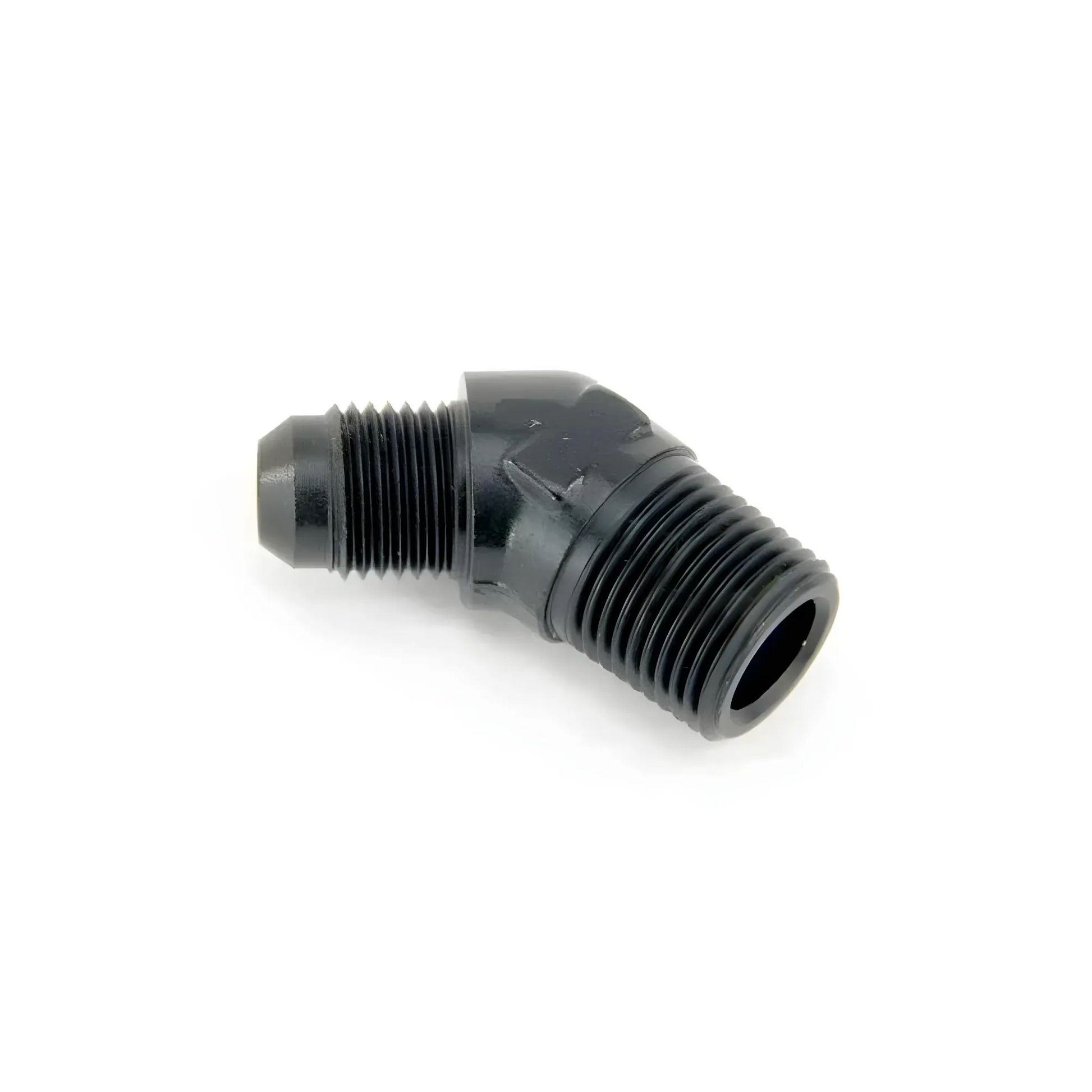 Nitrous Outlet 3/8" NPT x 6AN 45 Degree Fitting - Male /Male (Black)