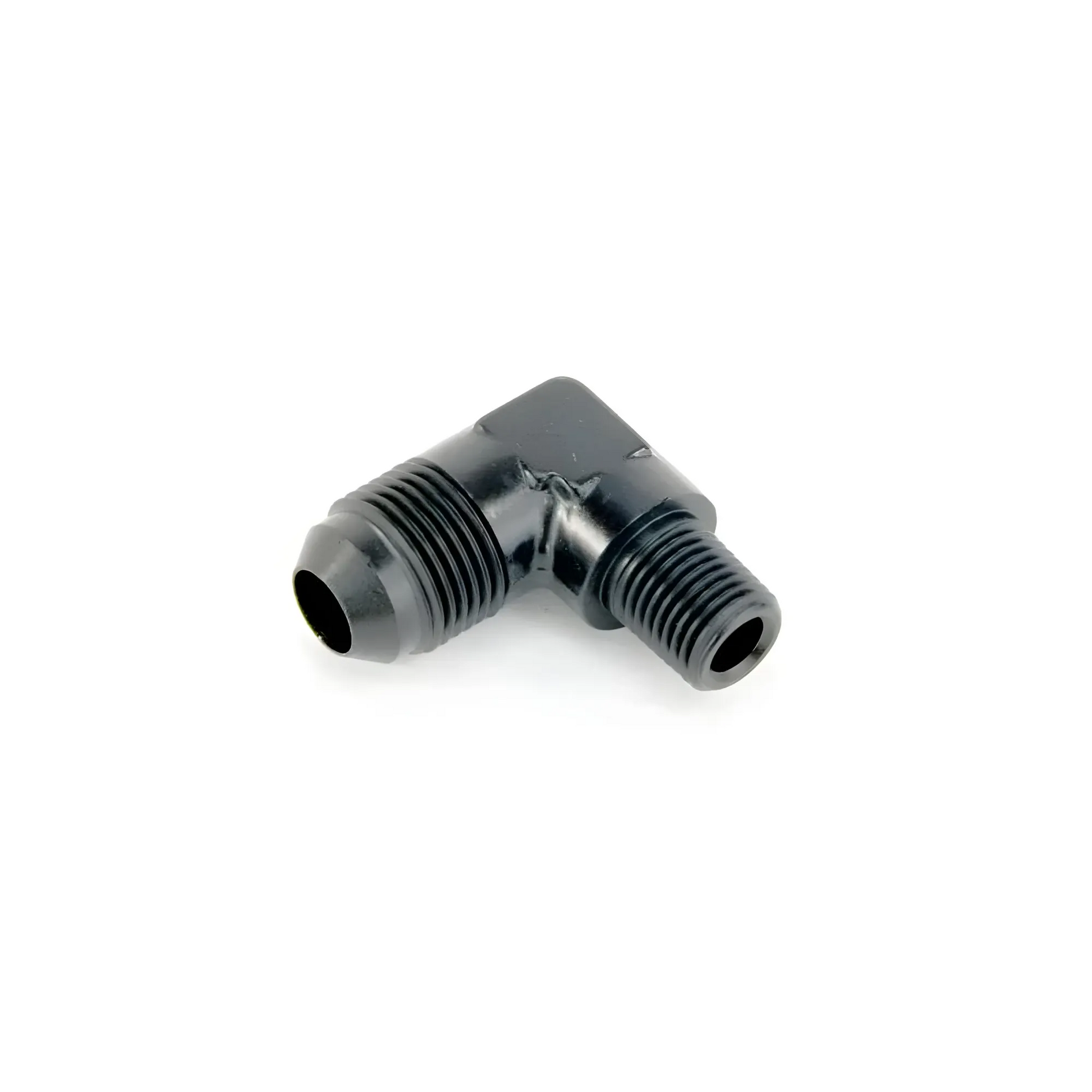 Nitrous Outlet 1/4" NPT x 8AN 90 Degree Fitting - Male/Male (BLACK)