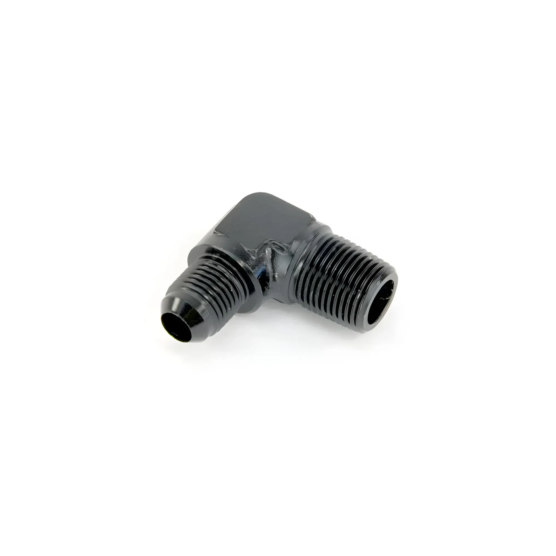 Nitrous Outlet 3/8" NPT x 6AN 90 Degree Fitting - Male/Male (BLACK)