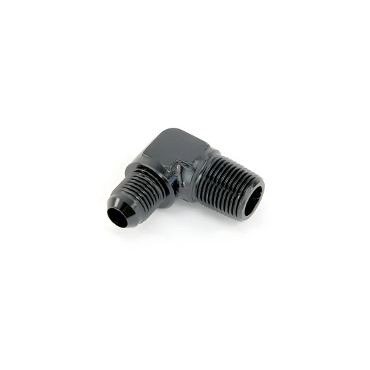 Nitrous Outlet 3/8" NPT x 6AN 90 Degree Fitting - Male/Male (BLACK)
