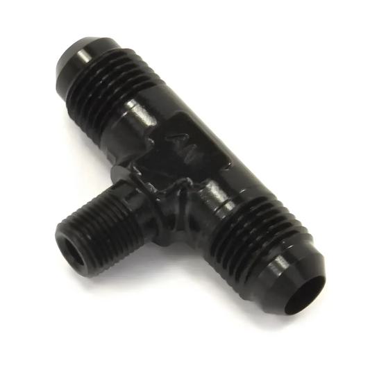 Nitrous Outlet 1/8" NPT x 6AN x 6AN Tee Fitting - Male/Male/Male