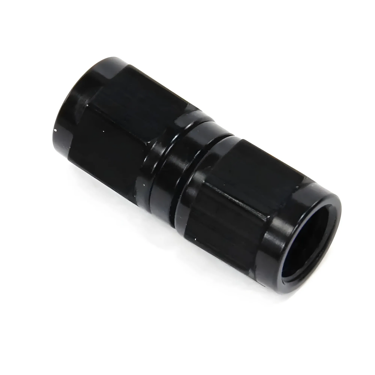 Nitrous Outlet 4AN x 4AN Union Straight Swivel Fitting - Female/Female (BLACK)