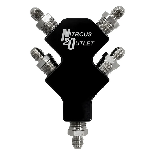 Nitrous Outlet 4-Way 3AN High Flow Stacked Y Distribution Block