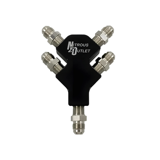 Nitrous Outlet 4-Way 6AN High Flow Stacked Y Distribution Block