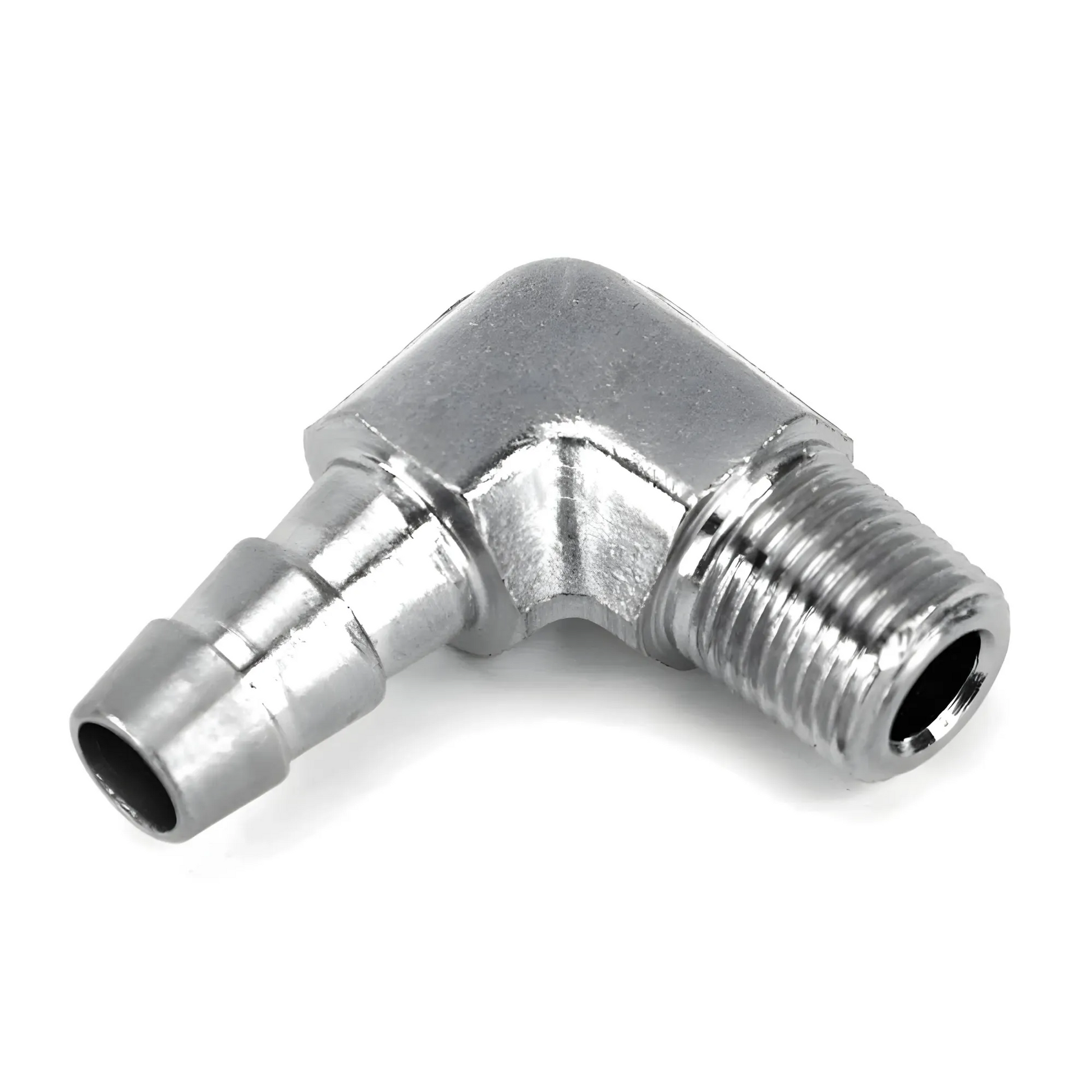 Nitrous Outlet 1/8" NPT x 5/16" 90 Degree Hose Barb Fitting - Male/Male