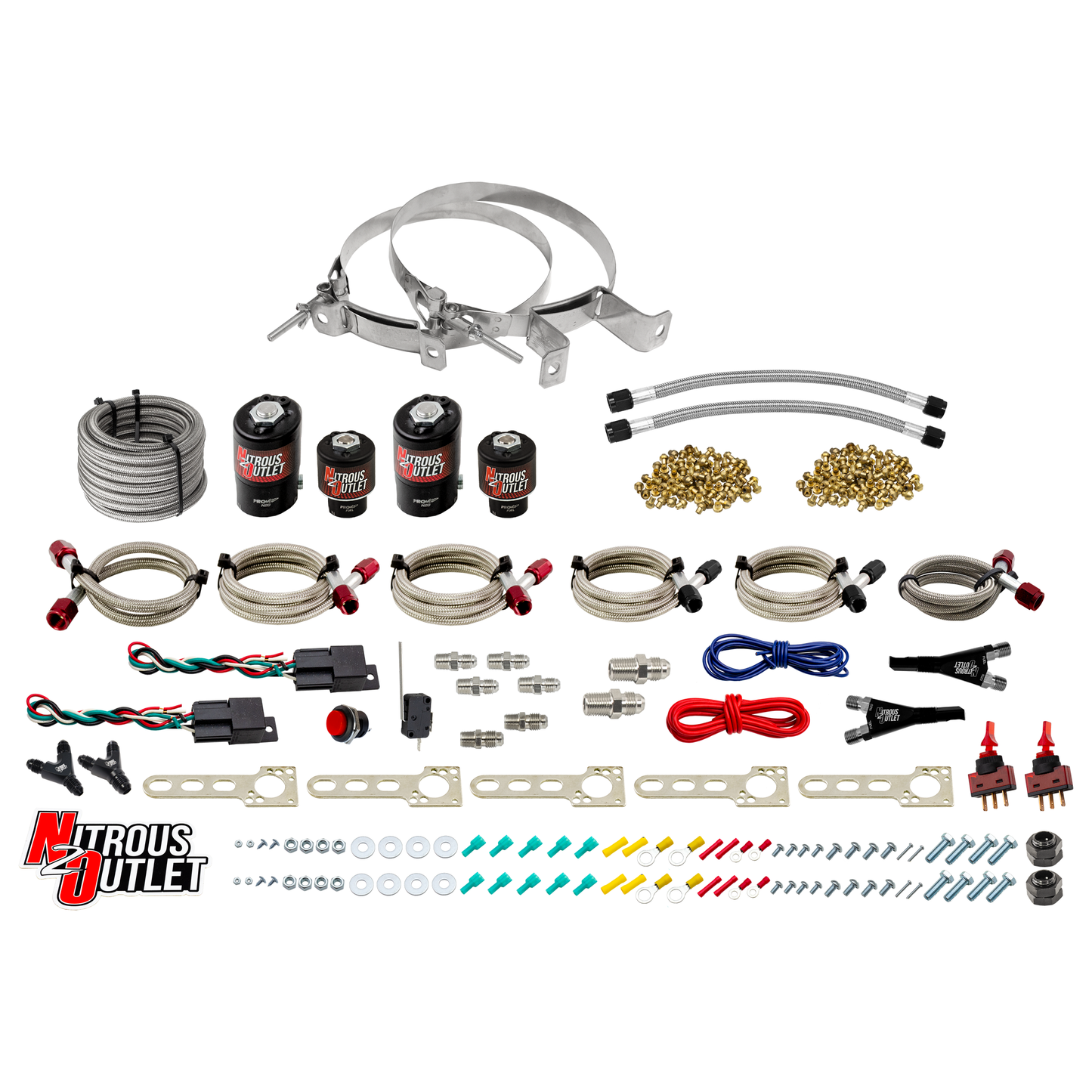 Nitrous Outlet GM EFI Dual Stage Single Nozzle System - Gas/E85 (5-55psi)(35-200HP)(No Bottle)