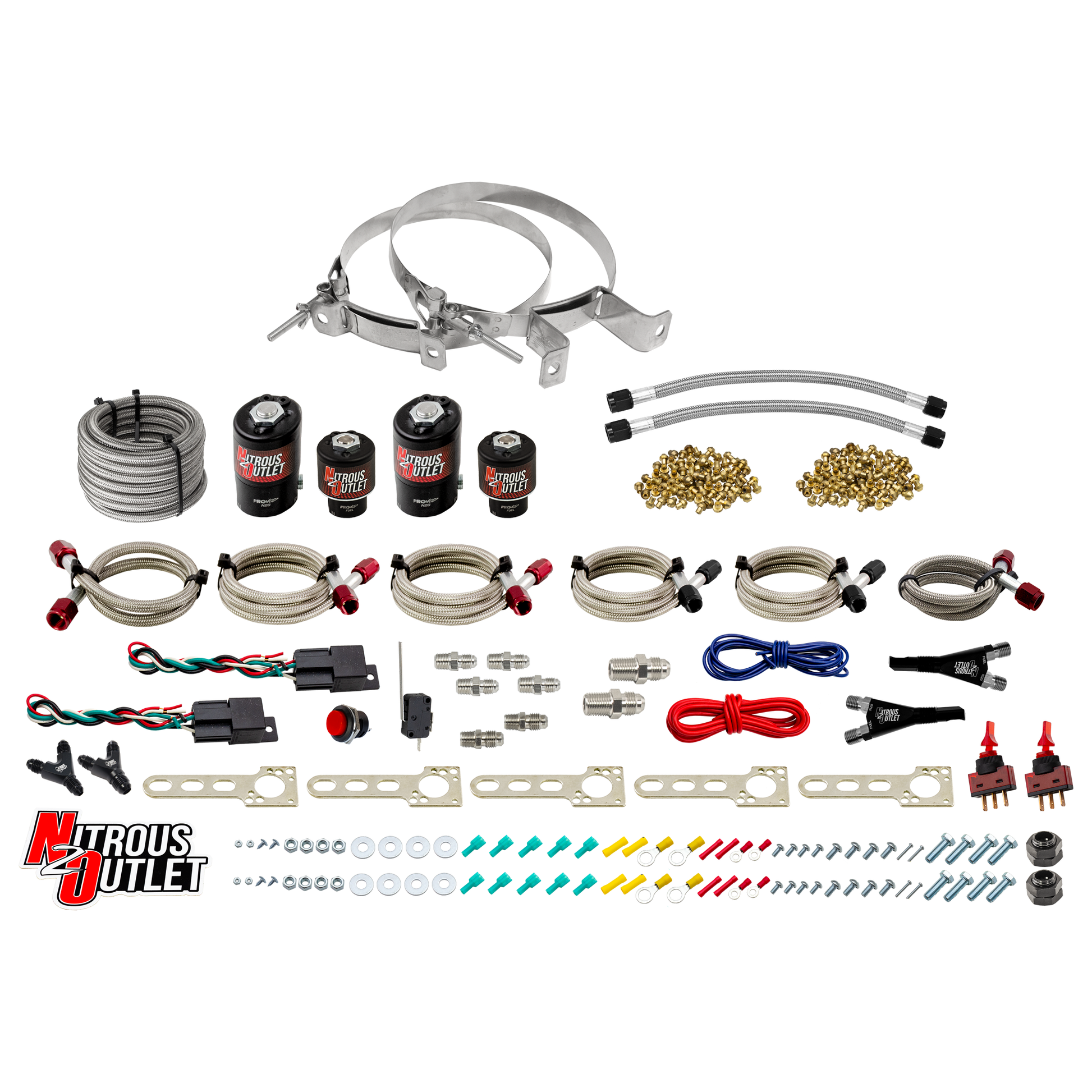 Nitrous Outlet GM EFI Dual Stage Single Nozzle System - Gas/E85 (5-55psi)(35-200HP)(No Bottle)