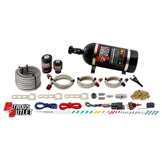 Nitrous Outlet GM 2010-2020 V6 Camaro EFI Single Nozzle System - Gas/E85 (5-55psi)(35-200HP)(10lb Bottle)