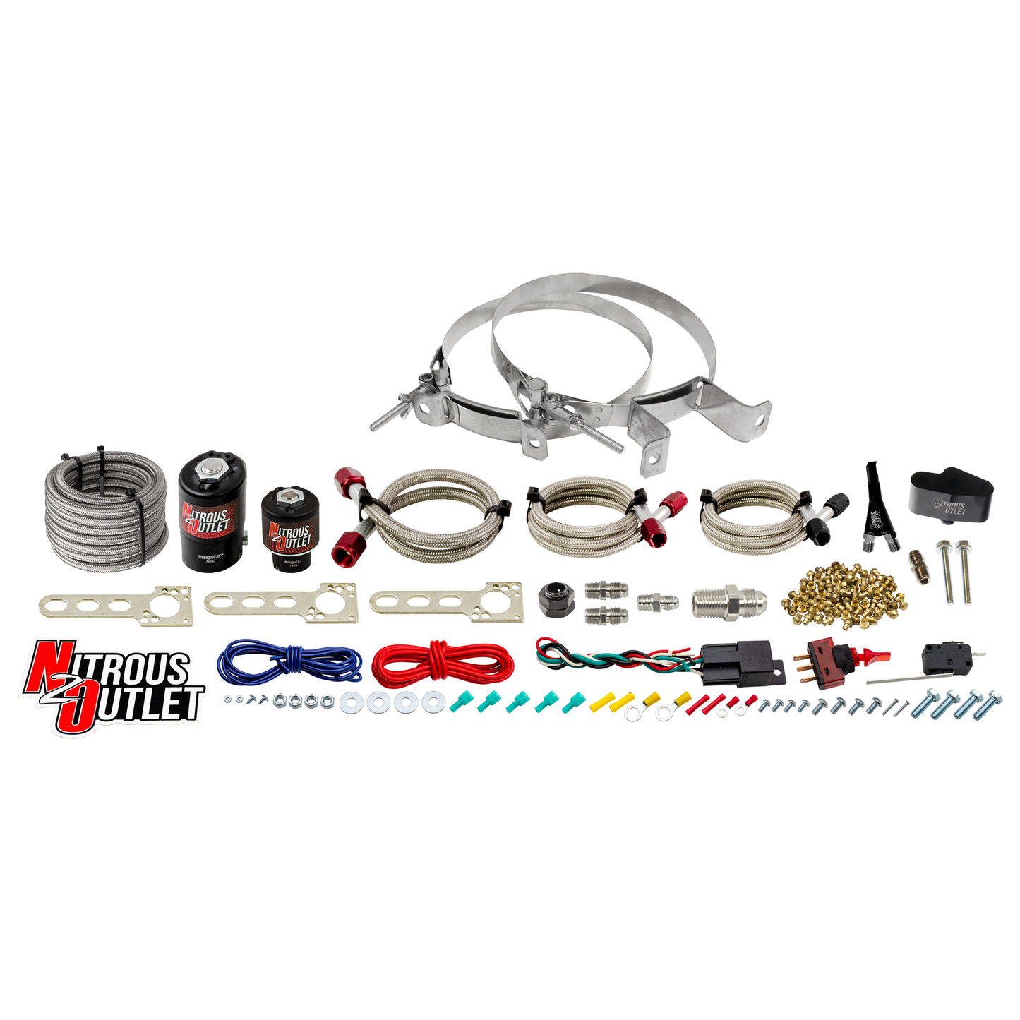 Nitrous Outlet Nissan 2003-2006 350Z Single Nozzle System - Gas/E85 (5-55psi)(35-200HP)(No Bottle)