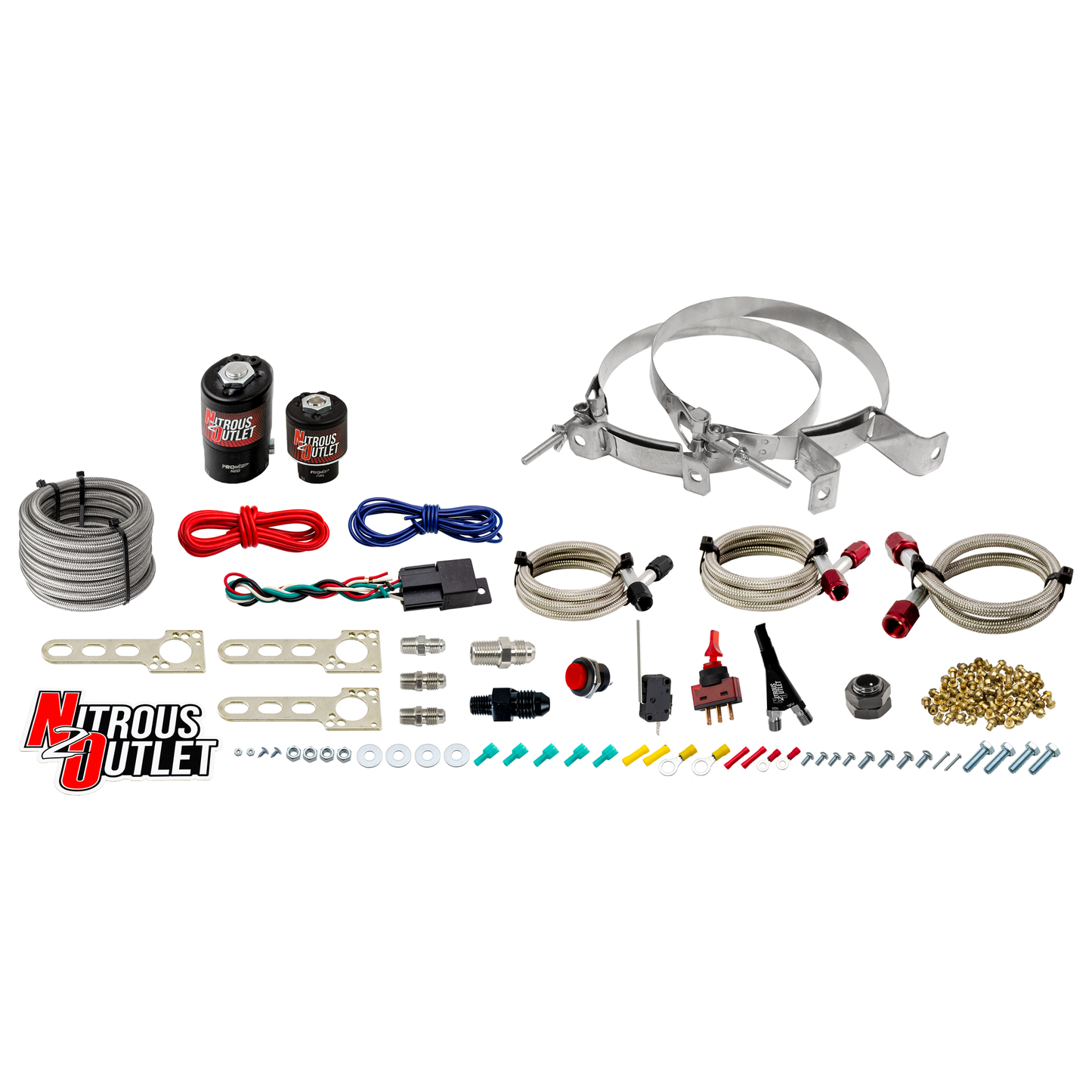Nitrous Outlet Ford 1987-1998 Mustang All EFI Single Nozzle System - Gas/E85 (5-55psi)(35-200HP)(No Bottle)