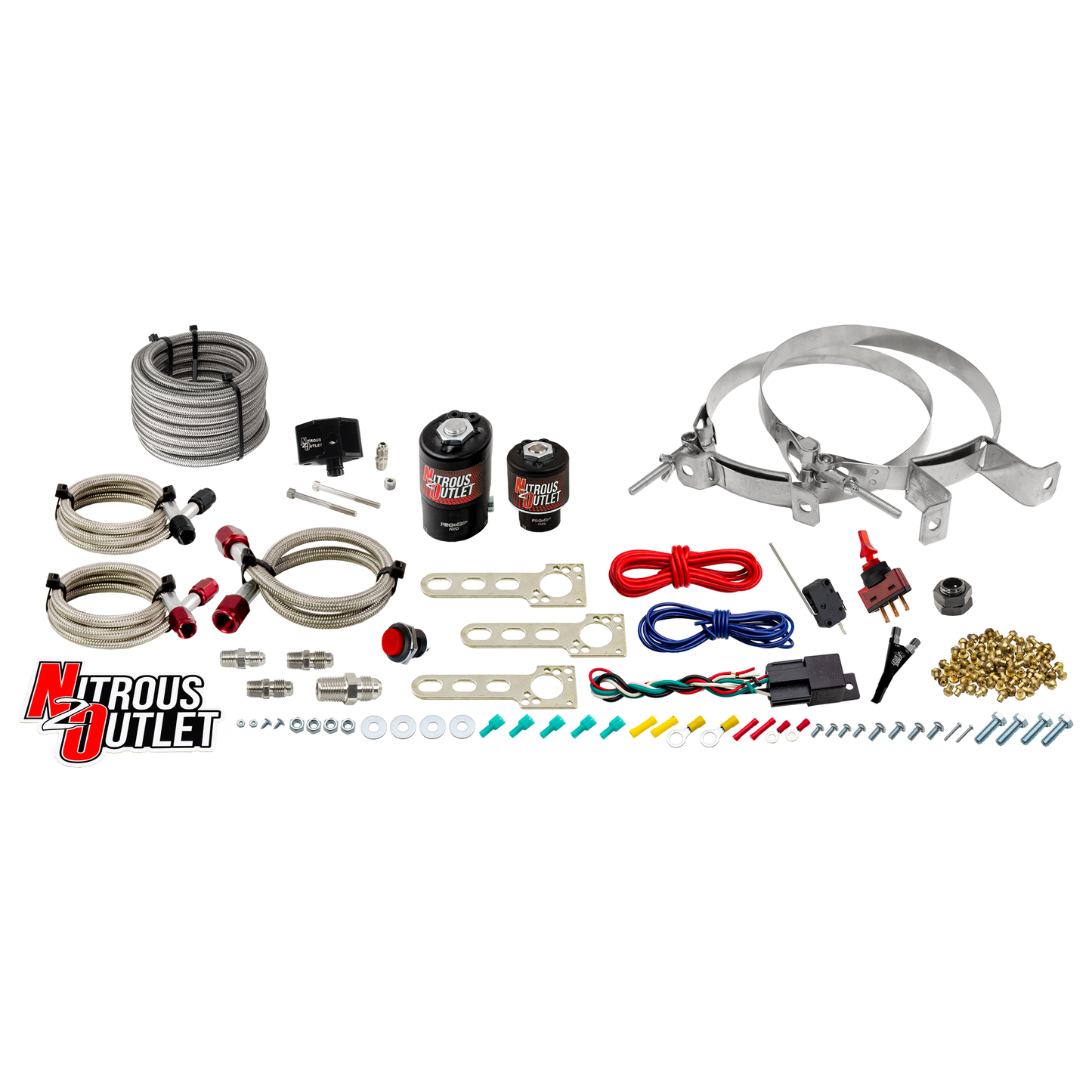 Nitrous Outlet Ford 2005-2010 Mustang 4.6L, 3V, EFI Single Nozzle System - Gas/E85 (5-55psi)(35-200HP)(No Bottle)