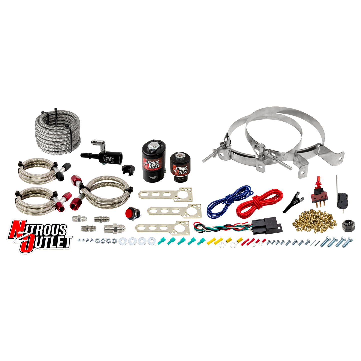 Nitrous Outlet Ford 2011-2015 Mustang 5.0, F-150 EFI Single Nozzle System - Gas/E85 (5-55psi)(35-200HP)(No Bottle)