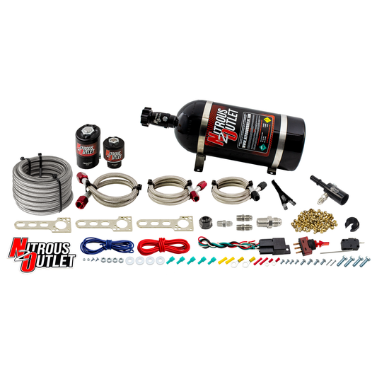 Nitrous Outlet Dodge 4.7/5.7/6.1 EFI Single Nozzle System - Gas/E85 (5-55psi)(35-200HP)(10lb Bottle)