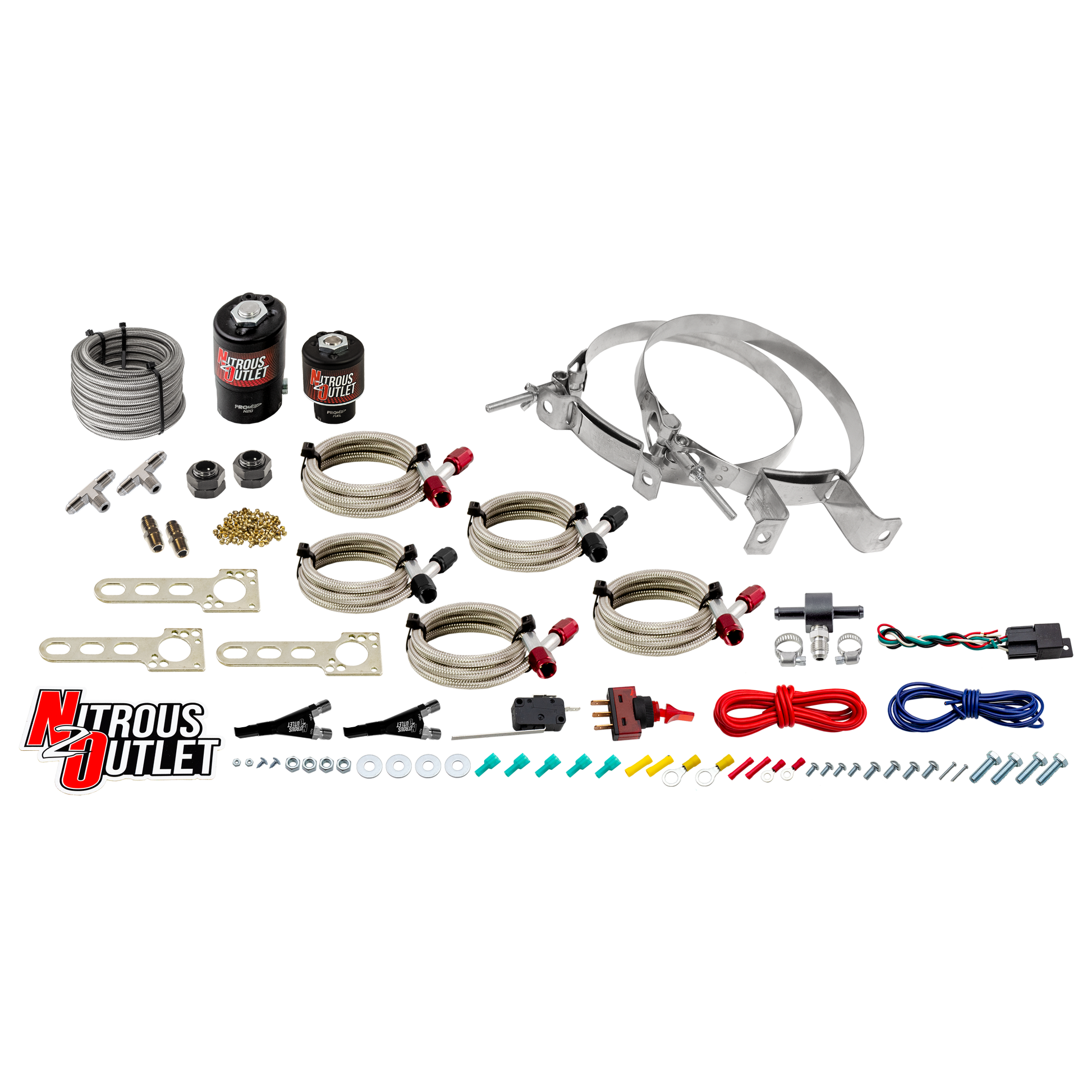 Nitrous Outlet Import EFI Dual Nozzle System - Gas/E85 (5-55psi)(70-200HP)(No Bottle)