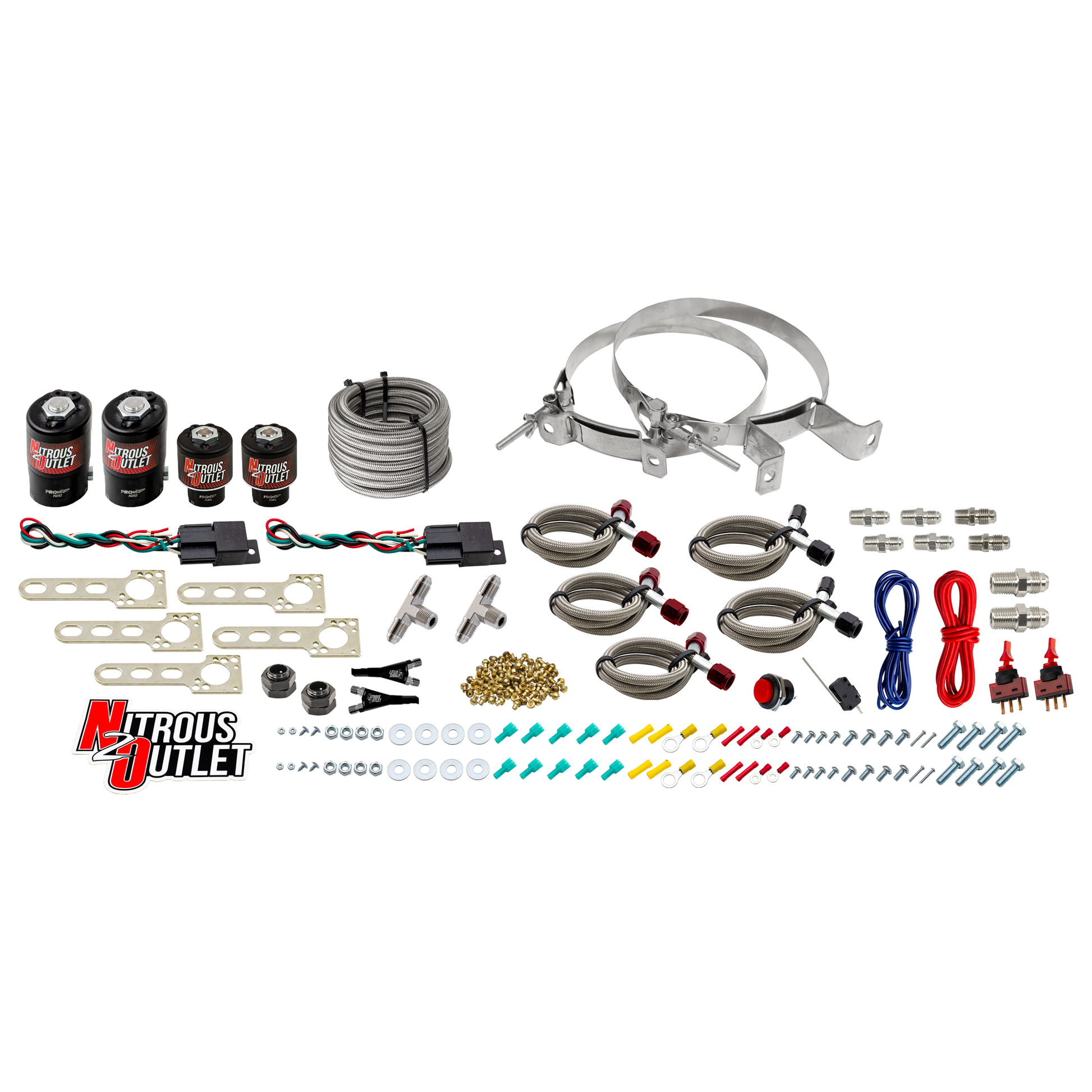 Nitrous Outlet Import EFI Dual Stage Single Nozzle System - Gas/E85 (5-55psi)(35-200HP)(No Bottle)
