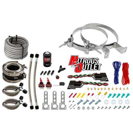 Nitrous Outlet Interspooler 3" Boosted Dual Stage Dry Nitrous Collar System (50-400HP)(No Bottle)