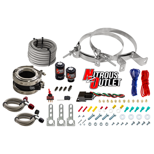 Nitrous Outlet Interspooler 4" Boosted Nitrous Collar System - Gas/E85 (45-55psi)(50-200HP)(No Bottle)