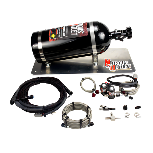 Nitrous Outlet The Quick Fix EFI Single Nozzle System - Gas/E85 (5-55psi)(35-200HP)(10lb Bottle)