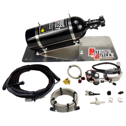 Nitrous Outlet The Quick Fix EFI Single Nozzle System - Gas/E85 (5-55psi)(35-200HP)(5lb Bottle)