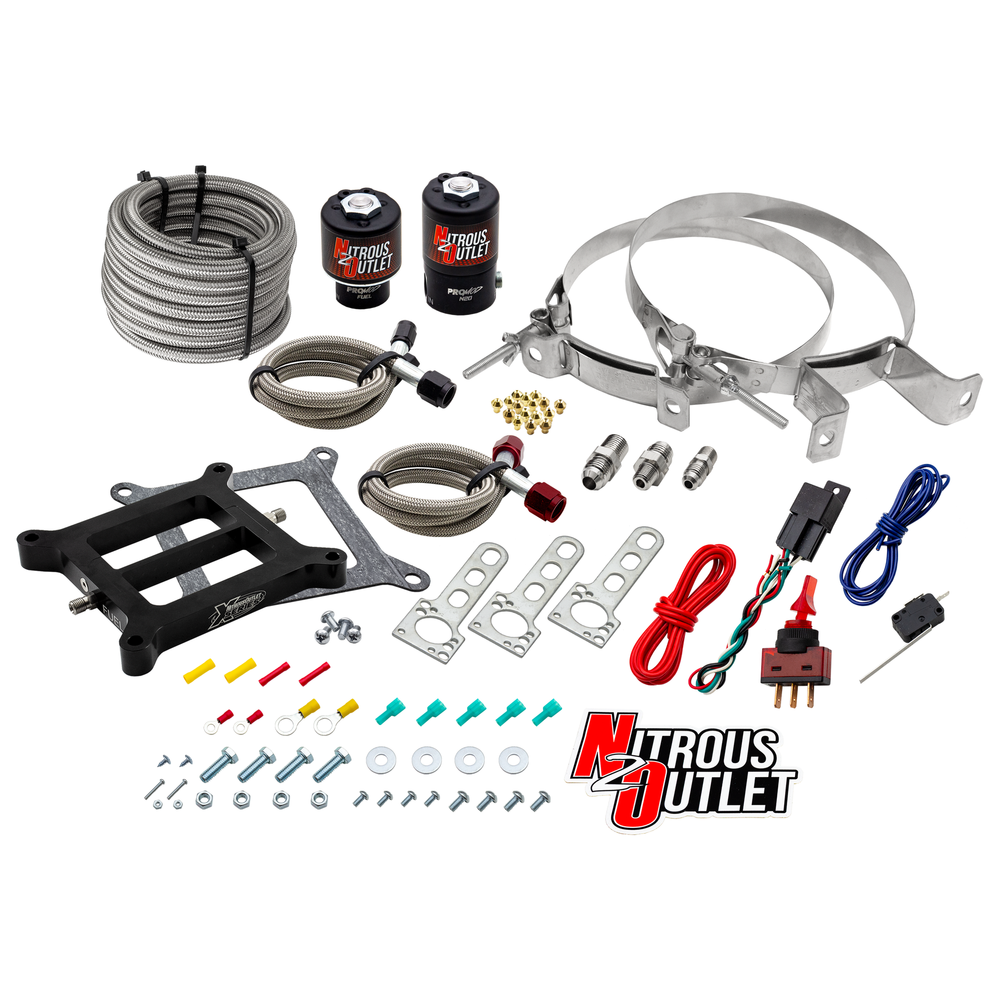 Nitrous Outlet Weekend Warrior 4150 Plate System - Gas/E85 (5-55psi)(100-350 HP)(No Bottle)