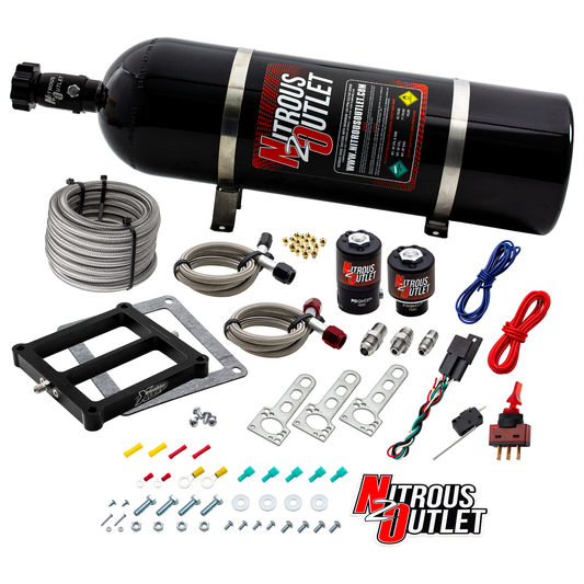 Nitrous Outlet Weekend Warrior 4500 Plate System - Gas/E85 (5-55psi)(100-350 HP)(15LB Bottle)
