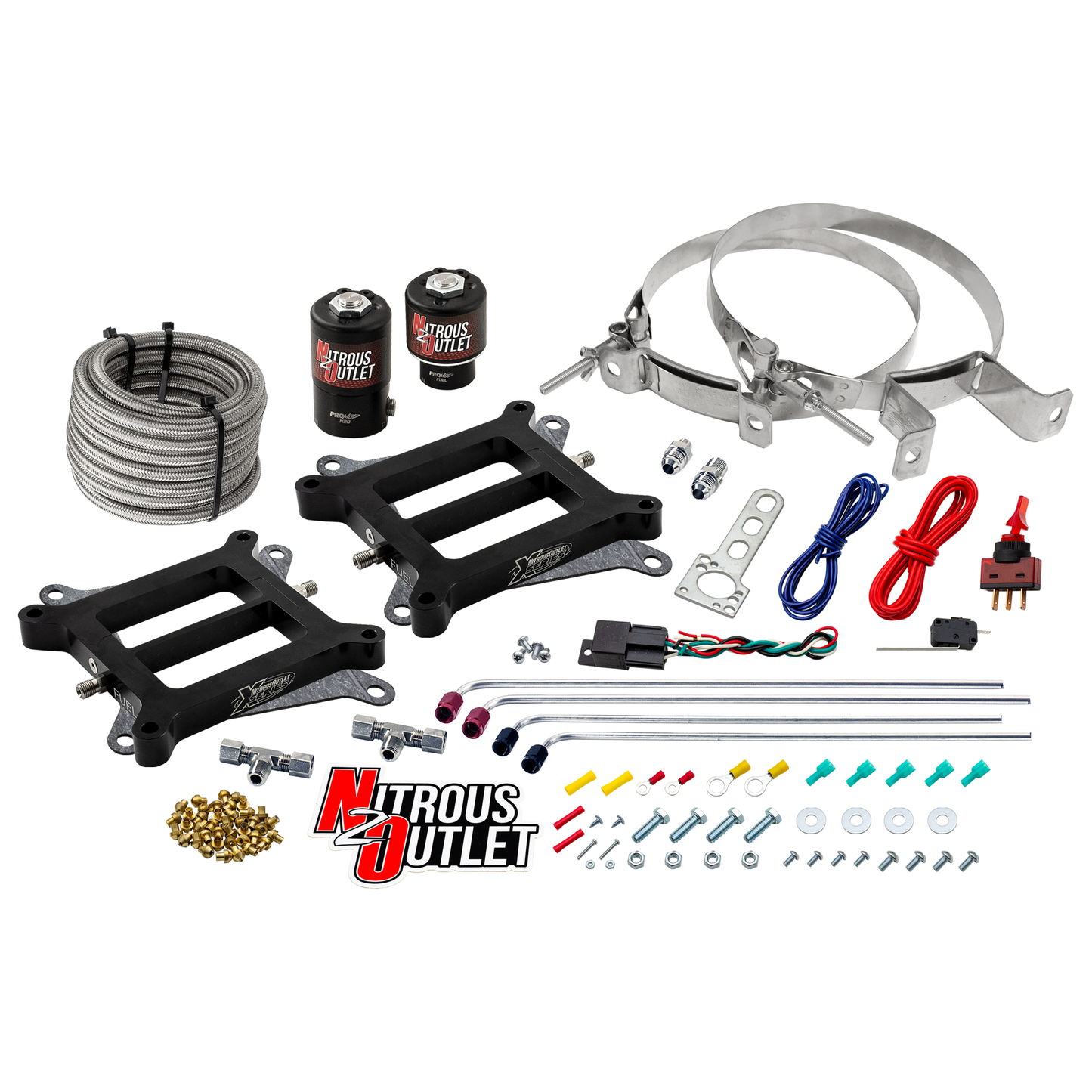 Nitrous Outlet Weekend Warrior 4150 Tunnel Ram System - Gas/E85 (5-55 psi)(100-400 HP)(No Bottle)
