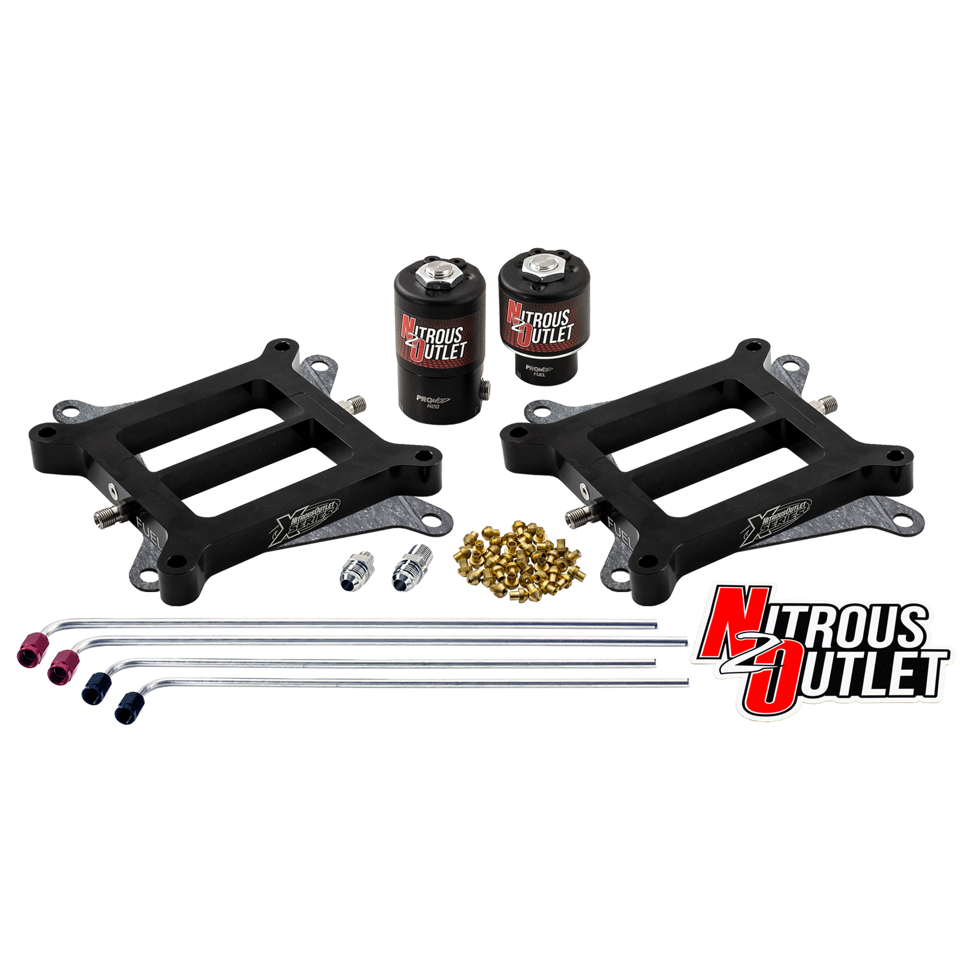 Nitrous Outlet Weekend Warrior 4150 Tunnel Ram Solenoids Forward Conversion - Gas/E85 (5-55 psi)(100-400 HP)