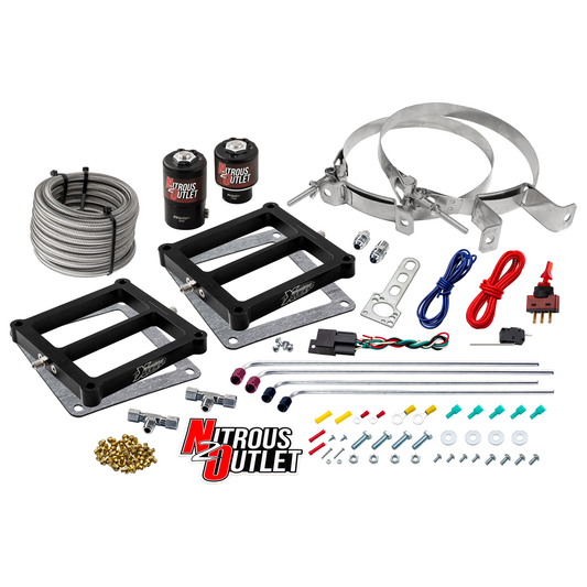 Nitrous Outlet Weekend Warrior 4500 Tunnel Ram System - Gas/E85 (5-55 psi)(100-400 HP)(No Bottle)