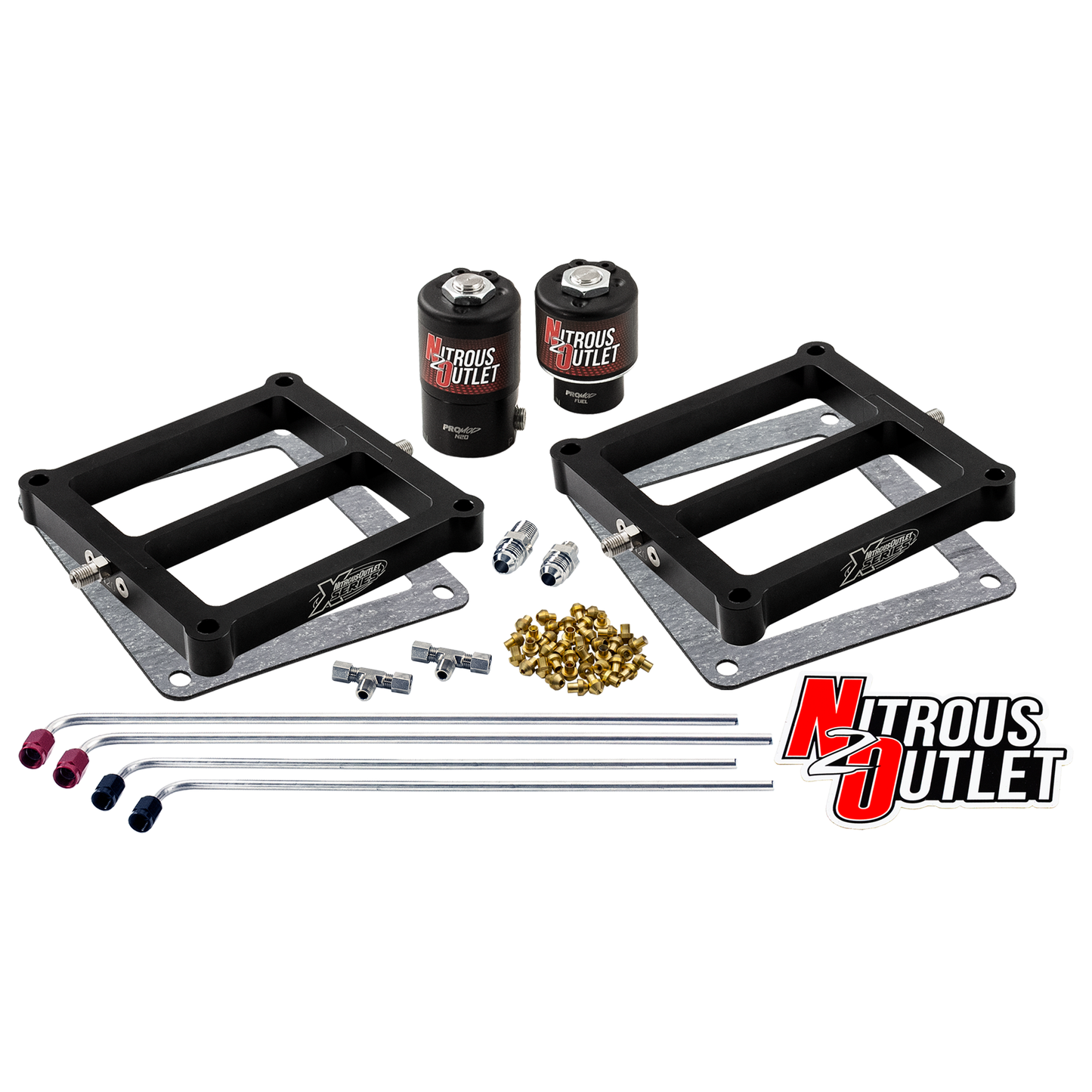 Nitrous Outlet Weekend Warrior 4500 Tunnel Ram Solenoids Forward Conversion - Gas/E85 (5-55 psi)(100-400 HP)