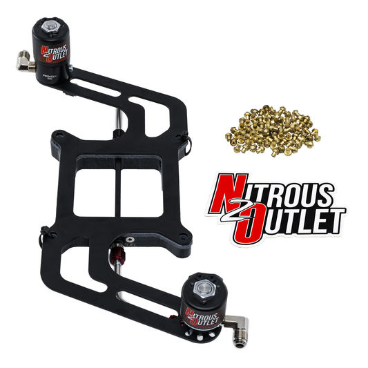 Nitrous Outlet Weekend Warrior 4150 Plate Solenoids Forward Conversion - Hard-Line -Boomerang Solenoid Bracket -Gas/E85 (5-55psi)(100-350 HP)