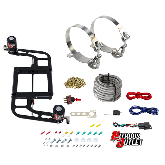 Nitrous Outlet 4500 Weekend Warrior System - Hard-line/.122 Nitrous Solenoid/.177 Fuel Solenoid/Boomerang Solenoid Bracket - (Gas/E85)(5-55 psi)(50-350 HP)(No Bottle)