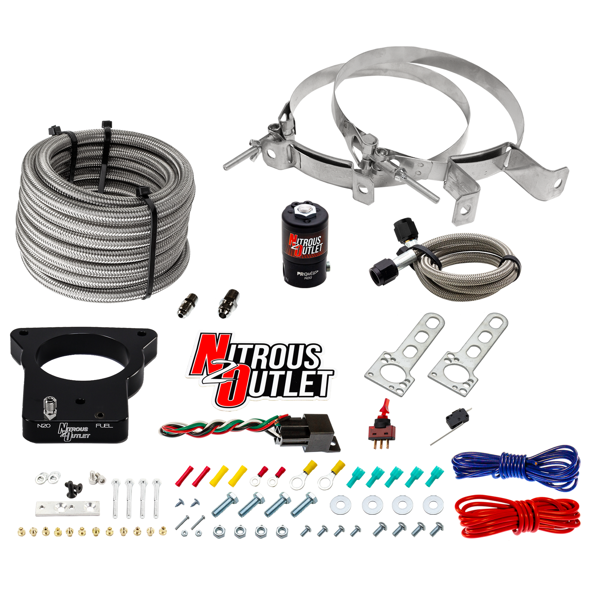Nitrous Outlet GM 78mm Dry LSX Plate System (50-200HP)(No Bottle)(1997-2004 Corvette Requires Part # 00-42000)