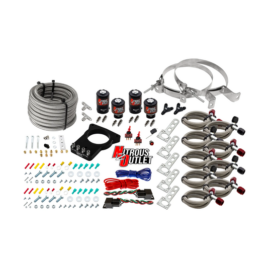 Nitrous Outlet GM 78mm Dual Stage LSX Nitrous Plate - Gas/E85 (5-55psi)(50-200HP)(No Bottle)(1997-2004 Corvette Requires Part # 00-42000)