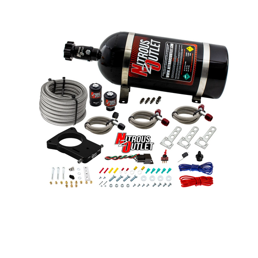 Nitrous Outlet GM 78mm LSX Truck Plate System - Gas/E85 (5-55psi)(50-200HP)(10lb Bottle)