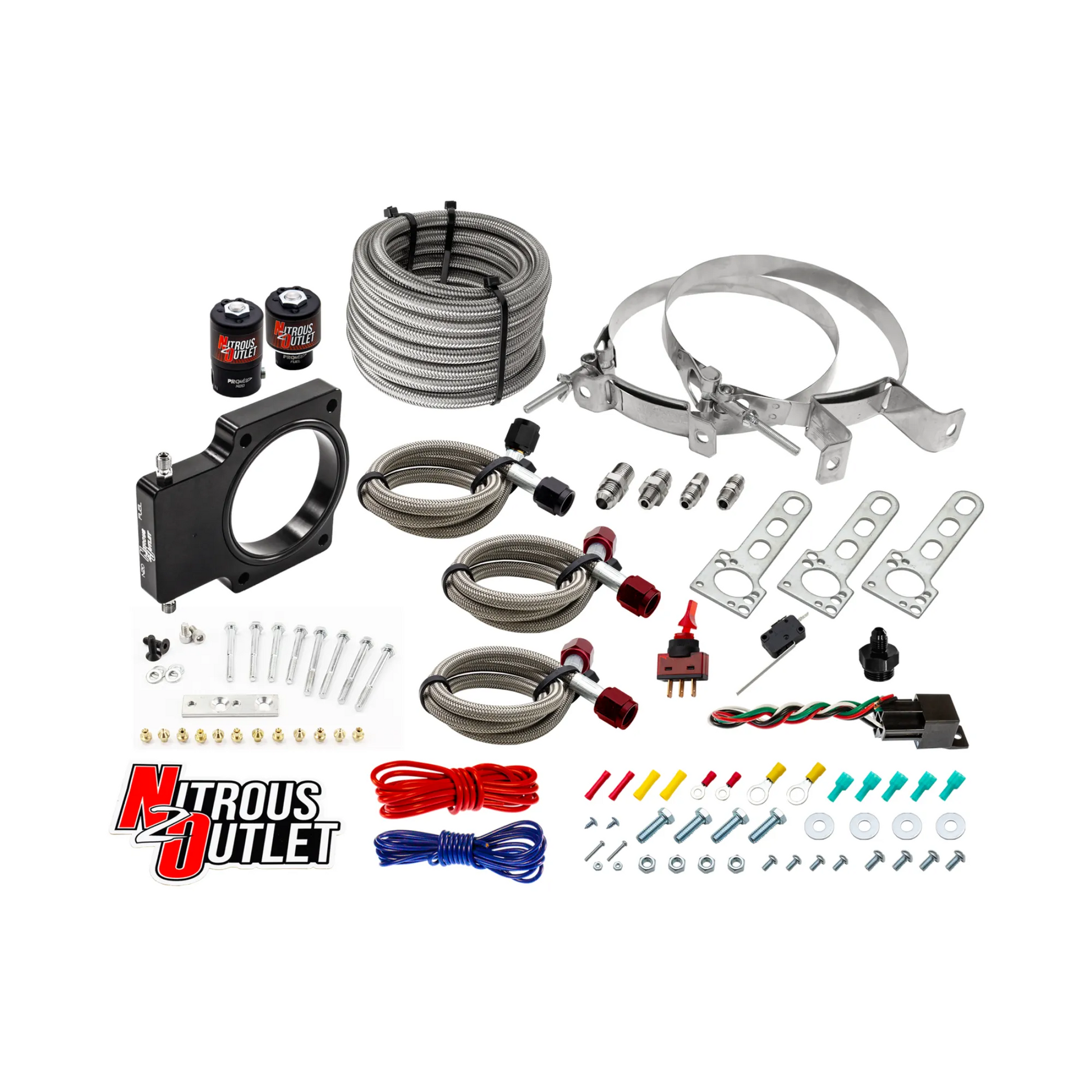 Nitrous Outlet GM 90mm LSX Truck Plate System - Gas/E85 (5-55psi)(50-200HP)(No Bottle)