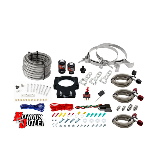 Nitrous Outlet GM 90mm LSX Plate System - Gas/E85 (5-55psi)(50-200HP)(No Bottle)(1997-2004 Corvette Requires Part # 00-42000)