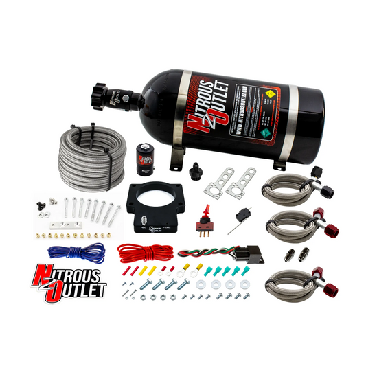Nitrous Outlet GM 90mm Dry LSX Plate System (50-200HP)(10lb Bottle)(1997-2004 Corvette Requires Part # 00-42000)