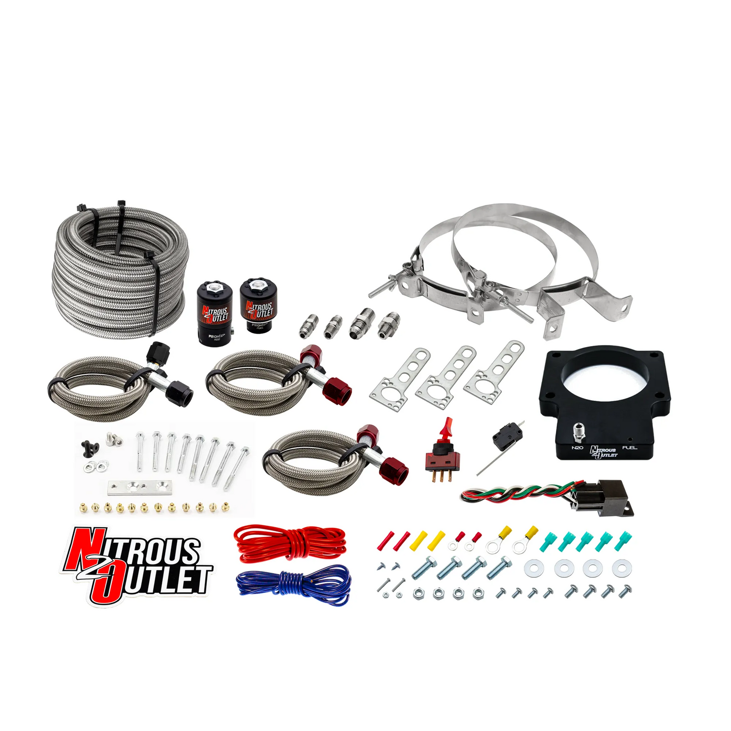 Nitrous Outlet GM 92mm Dry LSX Plate System (50-200HP)(No Bottle)(1997-2004 Corvette Requires Part # 00-42000)