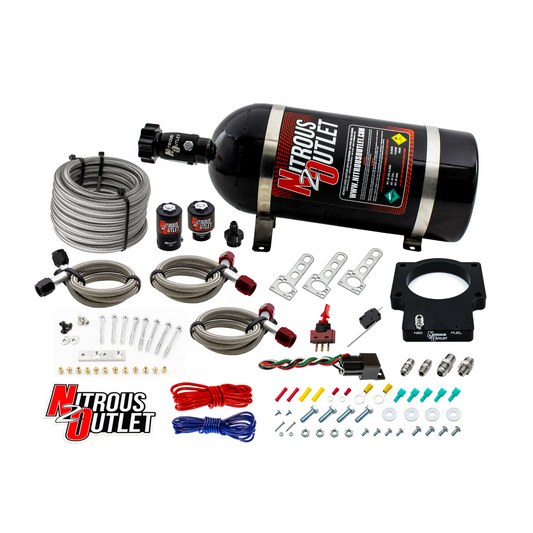 Nitrous Outlet GM 92mm Dry LSX Plate System (50-200HP)(10lb Bottle)(1997-2004 Corvette Requires Part # 00-42000)