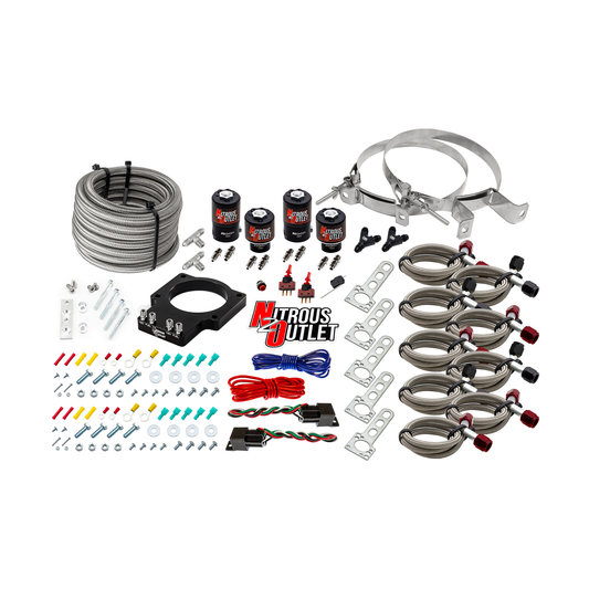 Nitrous Outlet GM 92mm LSX Dual Stage Plate System - Gas/E85 (5-55psi)(50-200HP)(No Bottle)(1997-2004 Corvette Requires Part # 00-42000)