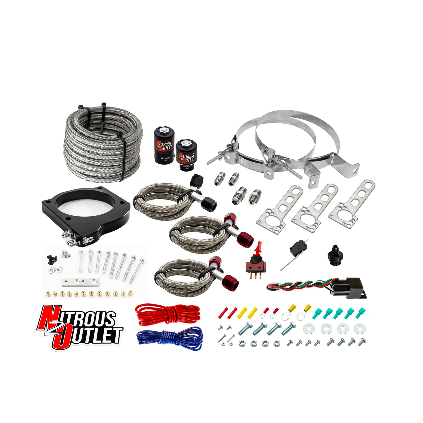 Nitrous Outlet GM 102mm LSX Truck Plate System - Gas/E85 (5-55psi)(50-200HP)(No Bottle)
