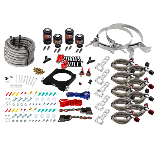 Nitrous Outlet GM 102mm LSX Dual Stage Plate System - Gas/E85 (5-55psi)(50-200HP)(No Bottle)(1997-2004 Corvette Requires Part # 00-42000)