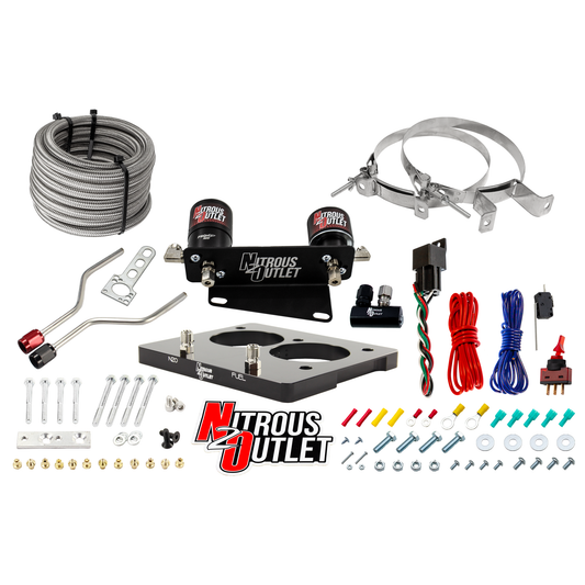 Nitrous Outlet GM/Pontiac 58mm 1993-1997 Camaro/Firebird/Impala LT1 Hard-line Plate System - Gas/E85 (5-55psi)(50-200HP)(No Bottle)