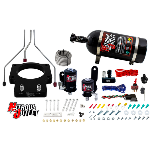 Nitrous Outlet GM/Pontiac 92mm Fast Intake 1998-2002 Camaro/Firebird Hard-line Plate System - Gas/E85 (5-55psi)(50-200HP)(10lb Bottle)