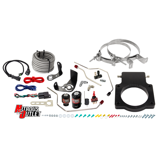 Nitrous Outlet GM 90mm 2010-2015 Camaro Hard-line Plate System - Gas/E85 (5-55psi)(50-200HP)(No Bottle)