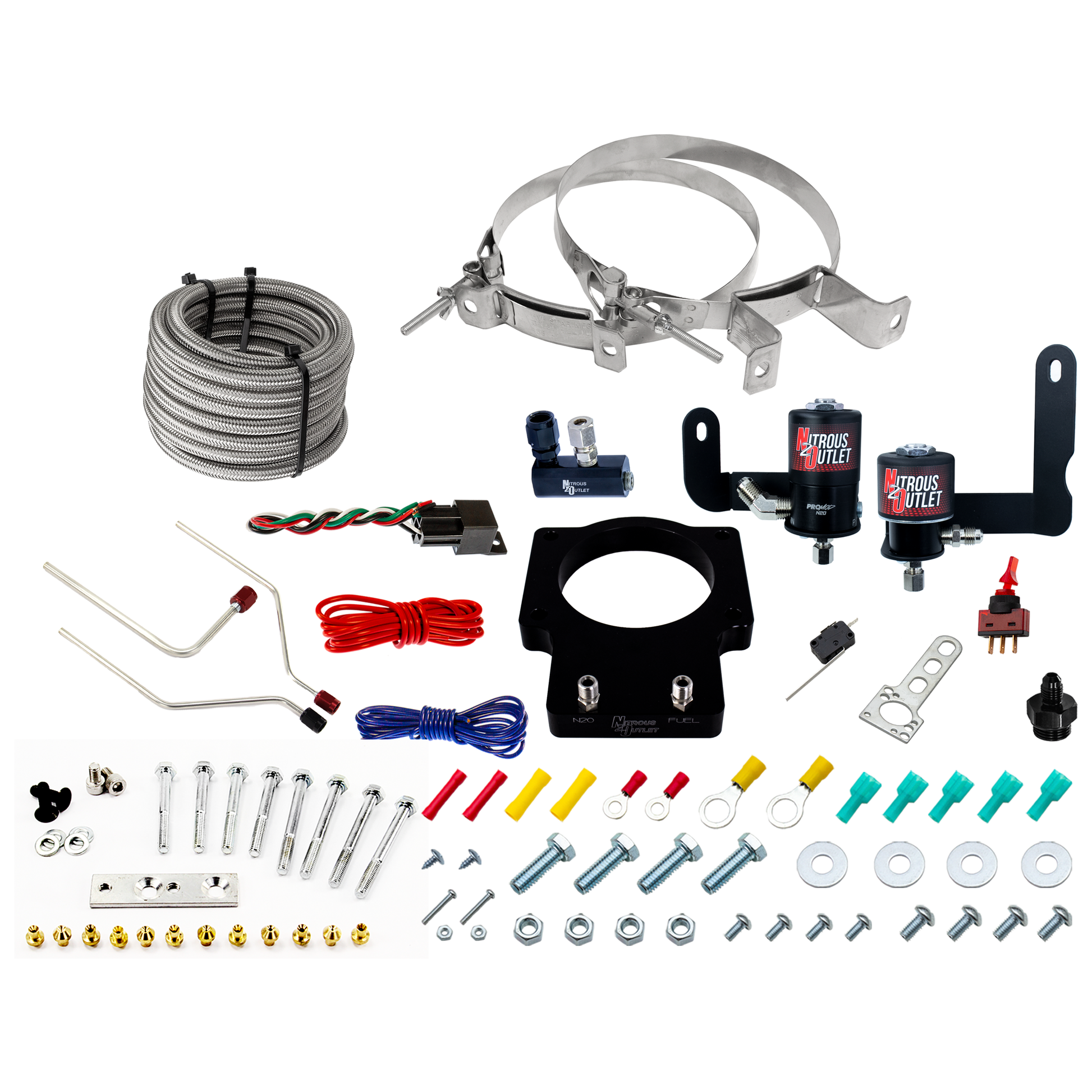 Nitrous Outlet Pontiac 90mm Fast Intake 2004-2006 GTO Hard-line Plate System - Gas/E85 (5-55psi)(50-200HP)(No Bottle)
