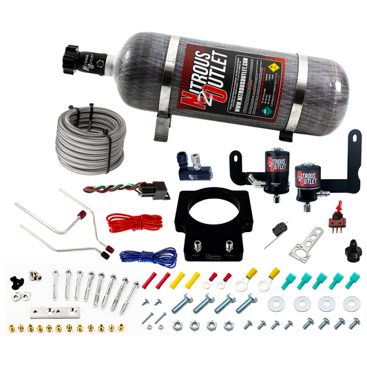 Nitrous Outlet Pontiac 90mm Fast Intake 2004-2006 GTO Hard-line Plate System - Gas/E85 (5-55psi)(50-200HP)(12lb Bottle)